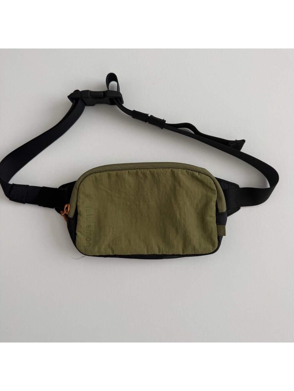 Lululemon Mini Belt Bag Olive Green Black Orange Zip Fanny Pack Crossbody OS